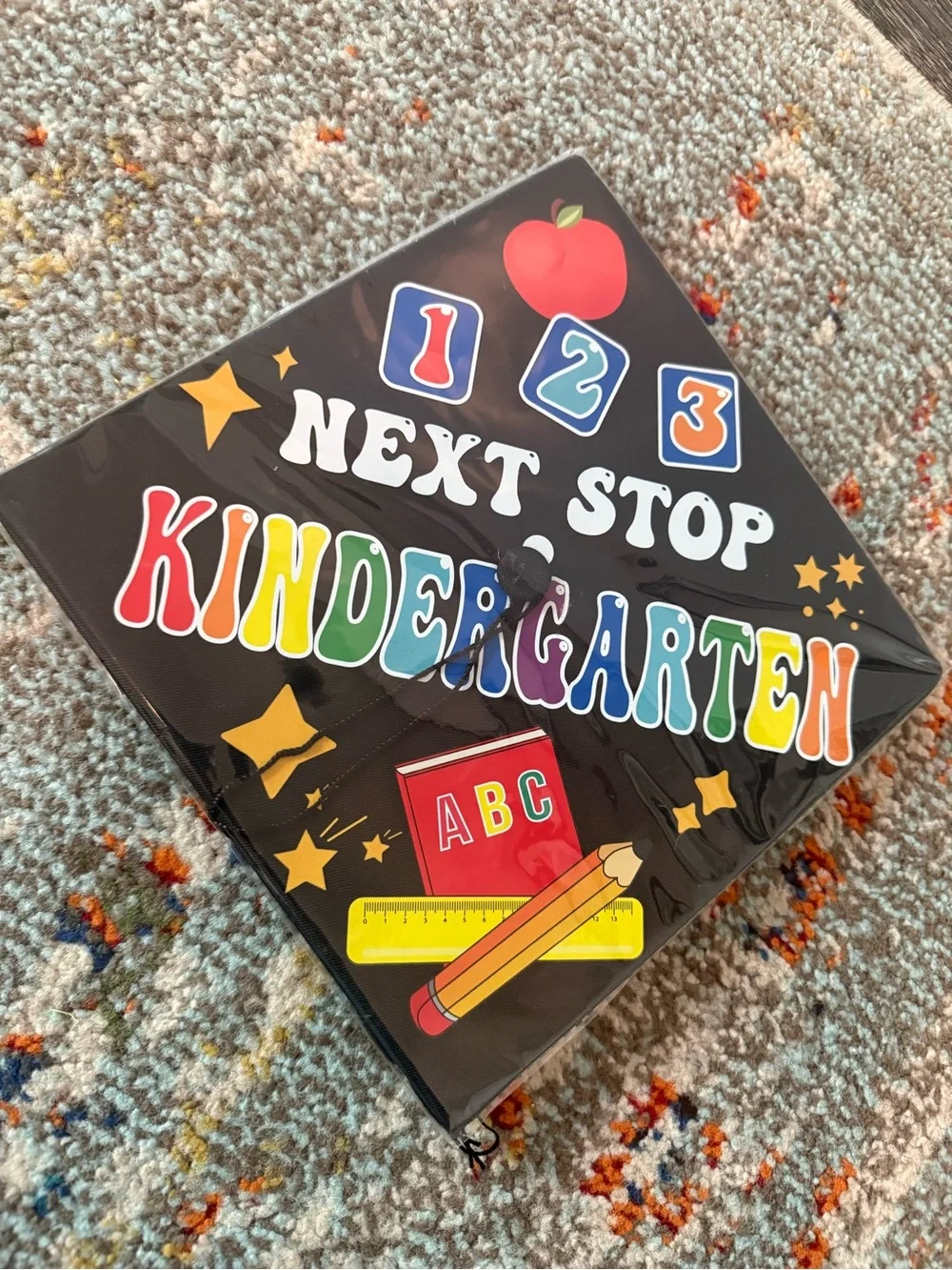 NIP Next Stop Kindergarten Graduation Cap Topper Decoration Cover